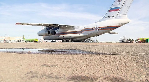 В Домодедове приземлился самолет МЧС с тяжелобольными детьми из Донбасса