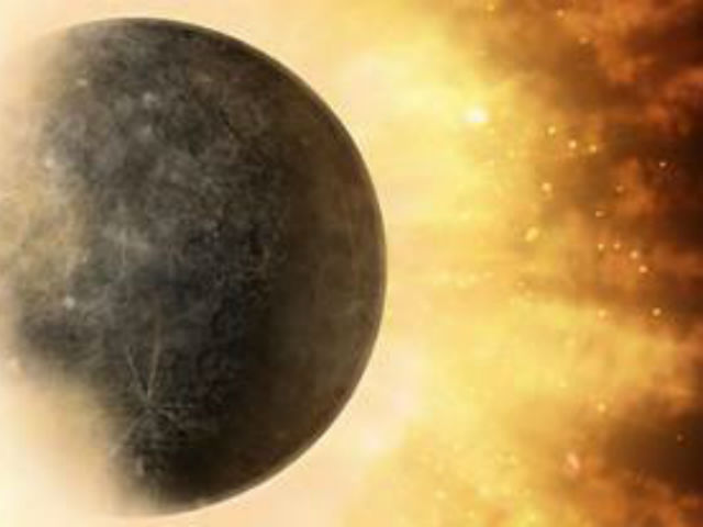 Космическое столкновение с телом побольше объясняет необычную структуру Меркурия (иллюстрация NASA/JPL/Caltech). 